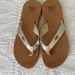 Reef Tan and Silver Sandals